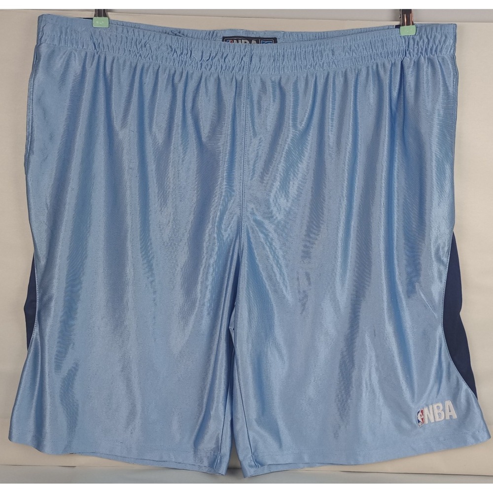 NBA Mens 3XL Blue Navy Slash Pockets Elastic Waist Draw String Athletic Shorts